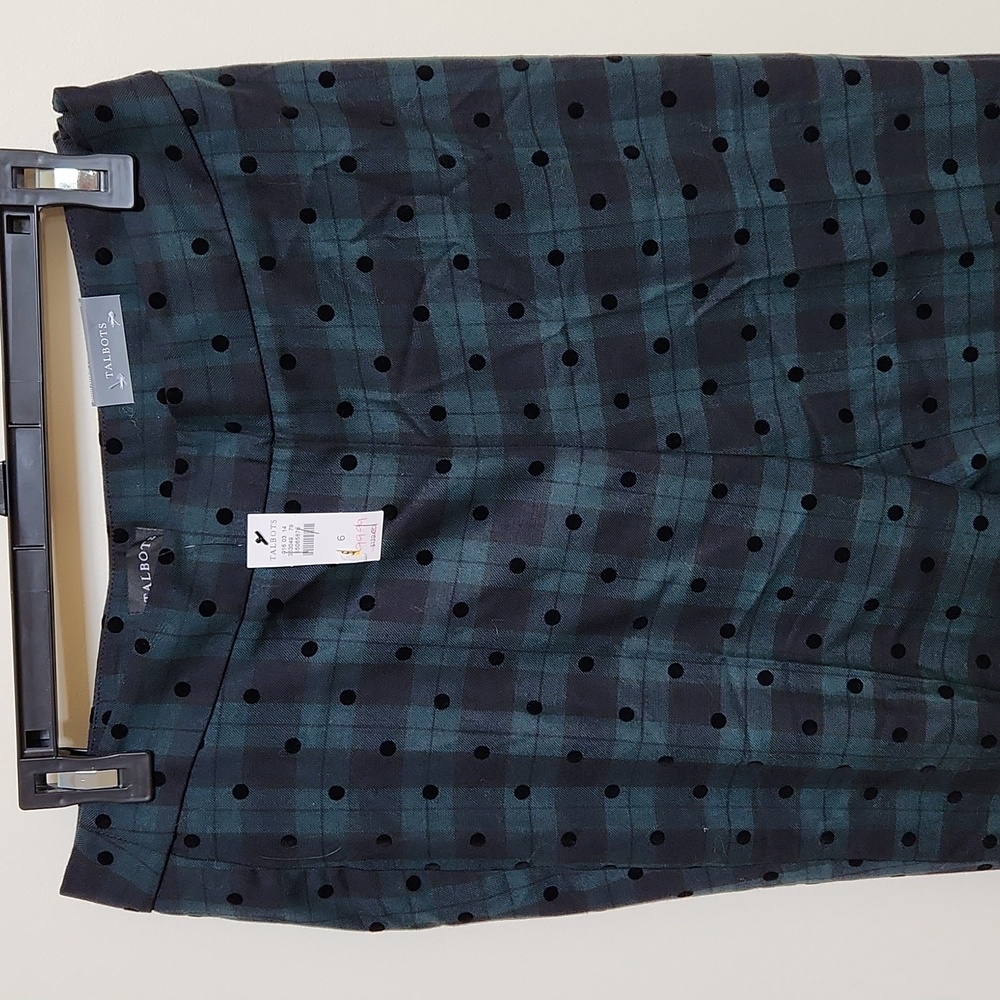 Talbots Blue Polka Dot Slim Ankle Pants 6